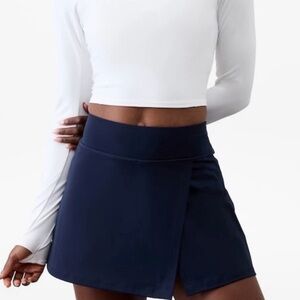 Athleta Crosscourt High Rise Skort Women's S Navy Varsity Tennis Athletic NWT! ✅